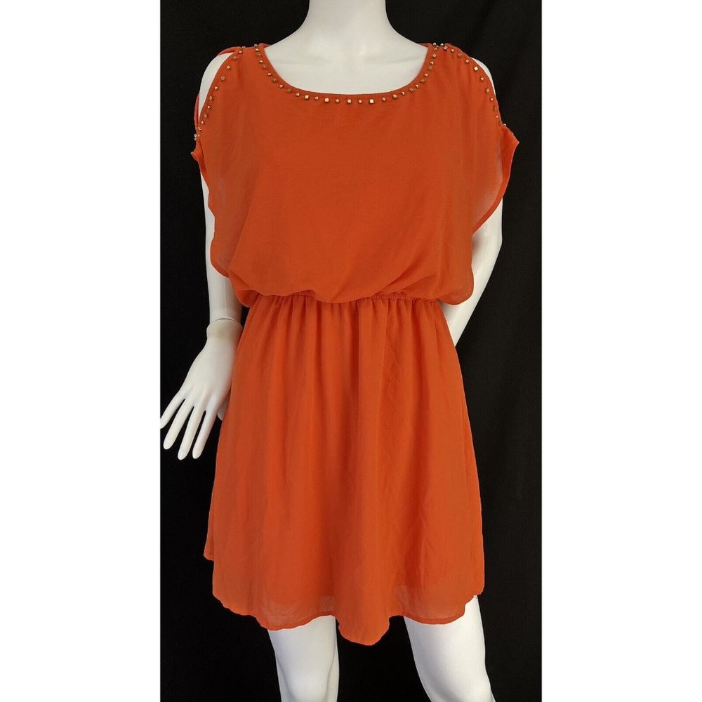 womens summer dress, size small by CHARMING CHARLIE, orange/gold, mini